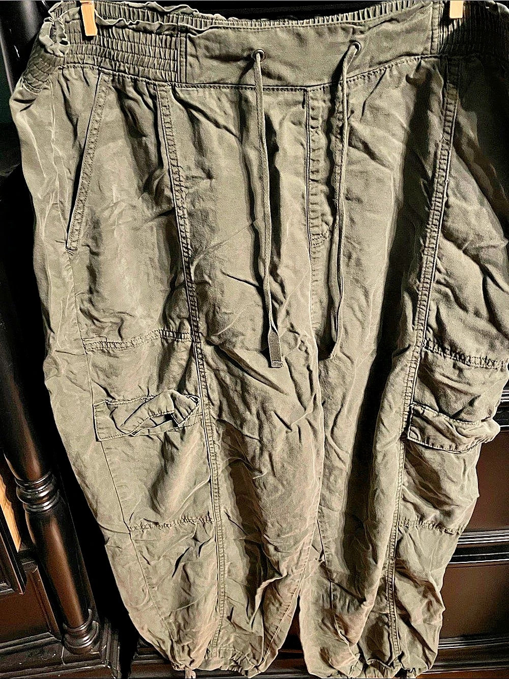 Time & Tru Olive Cargo Jogger Pants XXL